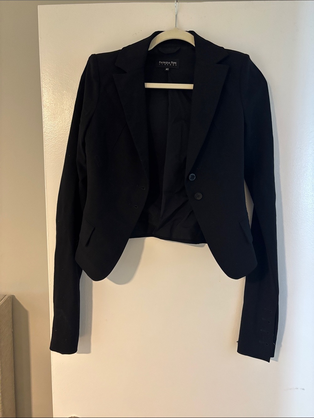 Patrizia Pepe Black Cropped Blazer